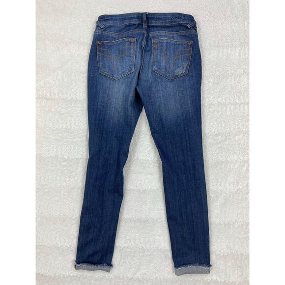 Vigoss Chelsea Skinny Jeans Waist 25 Length 27 Distressed Cuffed - Picture 2 of 7